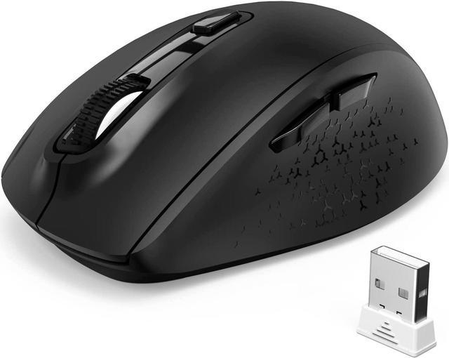 Bluetooth Mouse, WisFox Silent Wireless Mouse Come with 3 Modes (Bluetooth  3.0/5.0 + USB), Multi-Device Portable Cordless Mouse for Laptop, iPad,  MacOS, PC, Windows, Android (Black) 