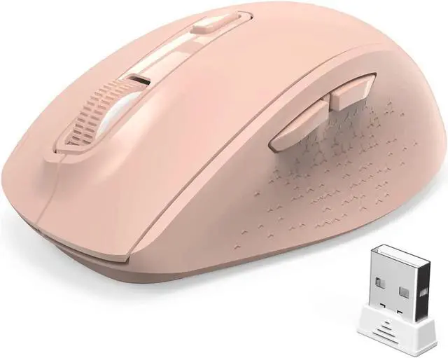 Main image of Wireless Bluetooth Mouse, WisFox Silent Mouse Easy-Switch to 3 Devices, Portable Cordless Mice for Laptop Computer PC (Pink)