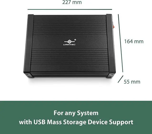 Alt view image 6 of 7 - Vantec NexStar DX2 USB 3.0 External Enclosure Design for 5.25" Blu-Ray/CD/DVD SATA Drive, Second Generation of DX, No Drivers Needed, Aluminum Alloy (NST-540S3-BK)