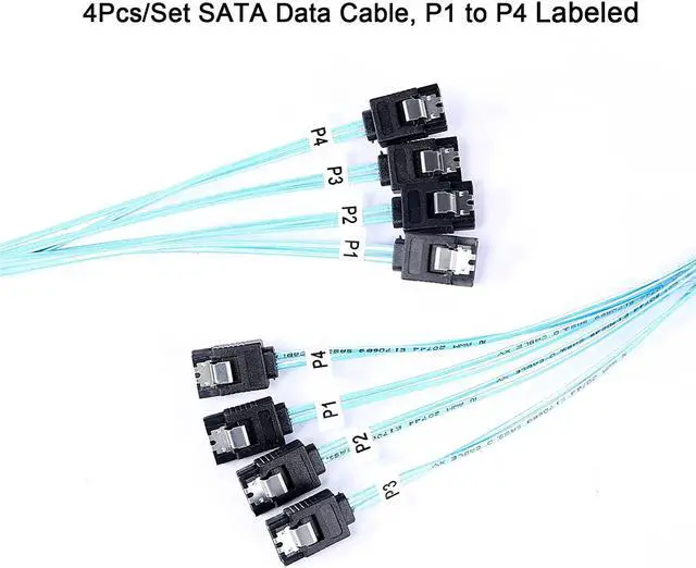 Alt view image 3 of 6 - SATA-III Cable:0.5M, 4Pcs/Set Thin SATA 6Gbps HDD SSD Data-Cable Bundled Replacement for Server Bitcoin Computer SSD HDD CD DVD Drives Raid(1.6FT)