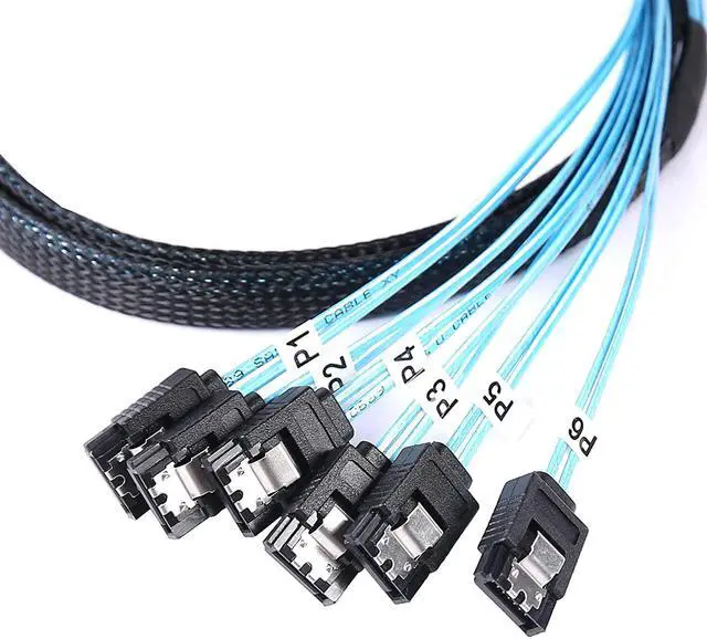 Alt view image 5 of 6 - AdcAudx SATA-III Cable-1M 6Pcs/Set-6Gbps-SATA Cable Replacement for Bitcoin Computer-Server CD DVD Drives Raid HDD-SSD Data Cable (3.3FT)
