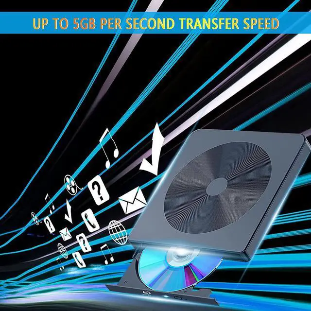 Alt view image 5 of 7 - External Blu ray Drive BD Player Read/Write Portable Blu-ray Drive Burner USB 3.0 and Type-C DVD Burner 3D Bluray Drive Compatible with/Win10/ Mac OS External blu-ray Drives blu ray Burner