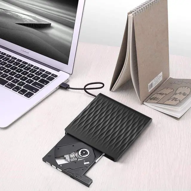 Alt view image 7 of 7 - External CD DVD Drive, USB 3.0 Slim External CD/DVD +/-RW Drive Writer Rewriter Burner, DORISO High Speed Data Transfer External DVD Drive for Laptop/Mac/Desktop/MacOS/Windows10/ 8/7