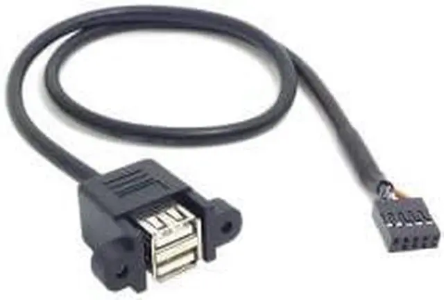 Alt view image 2 of 5 - 9pin USB Header Male to Female Extension Splitter Cable Connector Adapter USB 2.0 Type A Female to 9 Pin Female Header Motherboard Cable Cord
