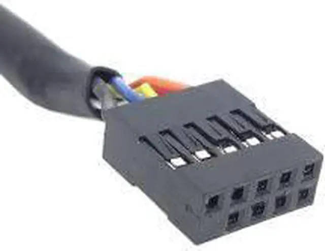 Alt view image 4 of 5 - 9pin USB Header Male to Female Extension Splitter Cable Connector Adapter USB 2.0 Type A Female to 9 Pin Female Header Motherboard Cable Cord