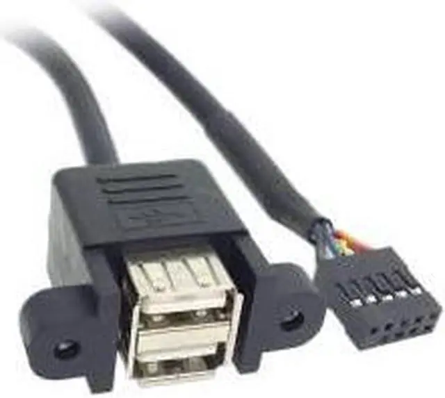 Alt view image 5 of 5 - 9pin USB Header Male to Female Extension Splitter Cable Connector Adapter USB 2.0 Type A Female to 9 Pin Female Header Motherboard Cable Cord