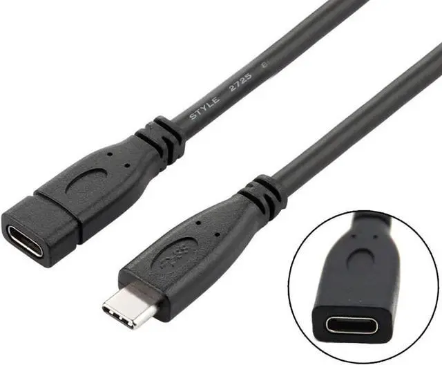 Alt view image 2 of 7 - USB Type C Cable USB-C to USB-C Data Cable for Laptop Tablet Mobile Phone USB Type C Extension Cable USB C to USB Adapter