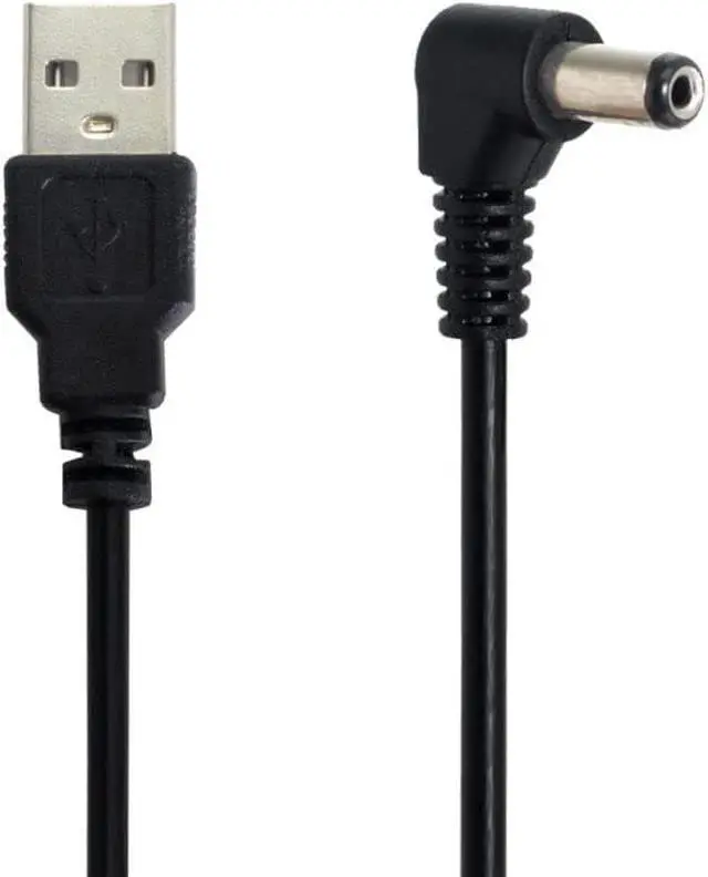 Main image of USB 2.0 Type A Male to Right Angled 90 Degree 5.5 x 2.1mm DC 5V Power Plug Barrel Connector Charge Cable 100cm