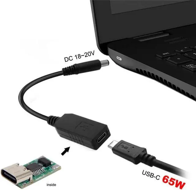 Alt view image 3 of 7 - USB 3.1 Type C USB-C to DC 20V 5.5 2.5mm & 2.1mm Power Plug PD Emulator Trigger Cable for Laptop