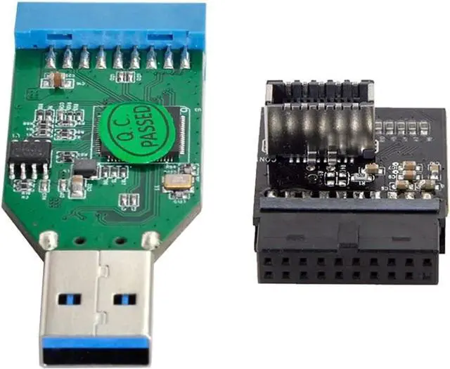 Alt view image 7 of 7 - Type-E Front Panel Socket Key-A USB 3.1 Female to USB 3.0 20 Pin Female Header to USB 3.0 Type-A Male Extension Adapter