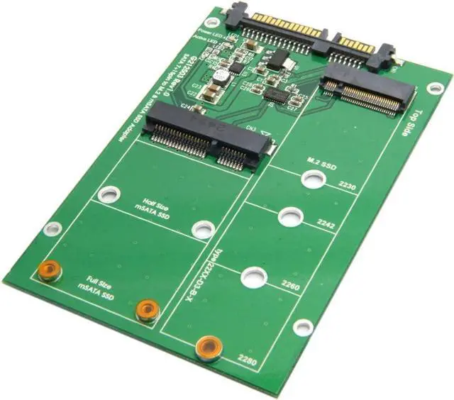 Alt view image 5 of 7 - Cablecc USB 3.0 to SATA 22pin 2.5 Hard Disk to 2 in 1 Combo Mini PCI- E 2 Lane M.2 NGFF & mSATA SSD Adapter Converter
