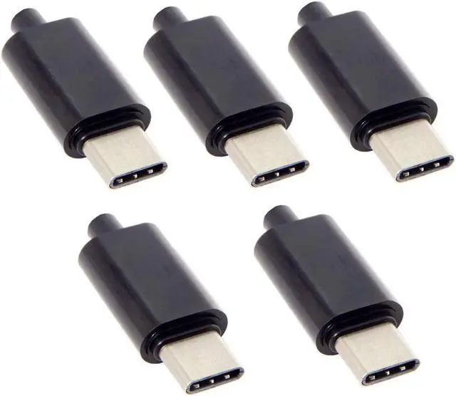 Main image of USB Type C USB-C Male OTG Host Type 5.1k Resistor Adapter with Black Housing Cover DIY 24pin