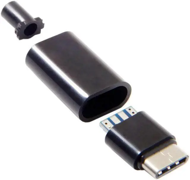 Alt view image 3 of 7 - USB Type C USB-C Male OTG Host Type 5.1k Resistor Adapter with Black Housing Cover DIY 24pin