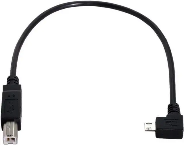 Alt view image 2 of 6 - Micro USB to Printer Cable,Micro USB OTG 90 Degree Right Angled to USB Type B Printer Scanner Hard Disk Cable 30cm