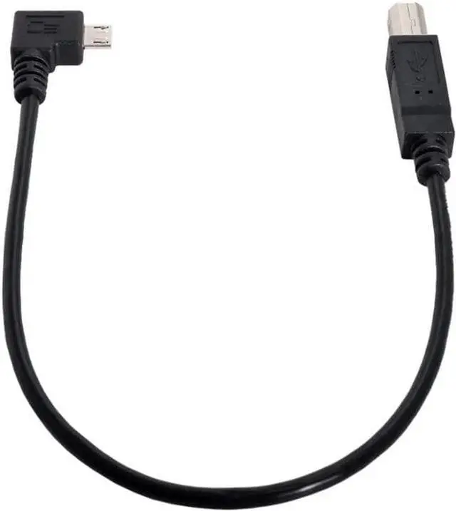 Alt view image 6 of 6 - Micro USB to Printer Cable,Micro USB OTG 90 Degree Right Angled to USB Type B Printer Scanner Hard Disk Cable 30cm