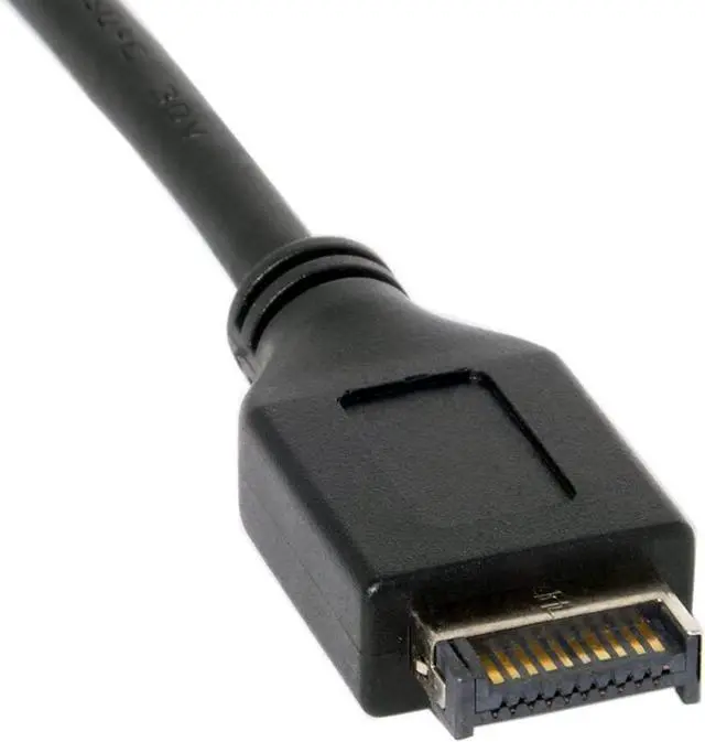 Alt view image 7 of 7 - USB 3.1 Type-E Front Panel Header Male to USB 3.0 Type-A Female Extension Cable 50cm Panel Mount Type