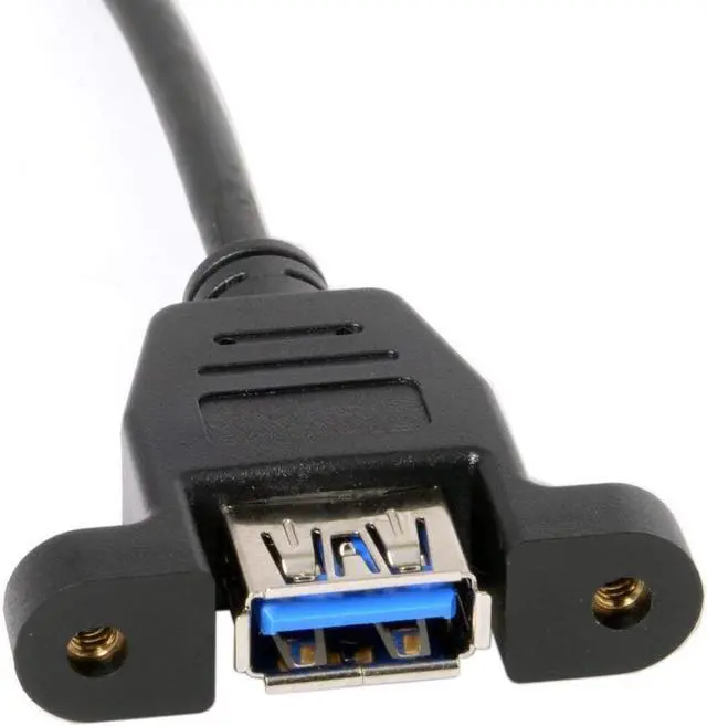 Alt view image 6 of 7 - USB 3.1 Type-E Front Panel Header Male to USB 3.0 Type-A Female Extension Cable 50cm Panel Mount Type