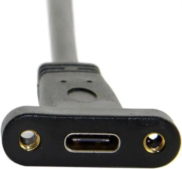 Alt view image 4 of 7 - USB 3.1 Type-E Front Panel Header Male to USB-C Type-C Female Extension Cable with Panel Mount Screw 40cm