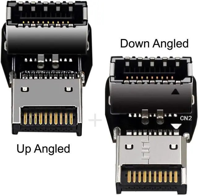 Alt view image 2 of 7 - 2pcs Type-E USB 3.1 Front Panel Header Male to Female Motherboard Extension Data Adapter