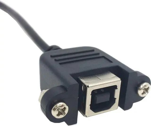 Alt view image 3 of 4 - Mini USB 5pin Male to USB B Female Panel Mount Type Cable 20cm with Screws