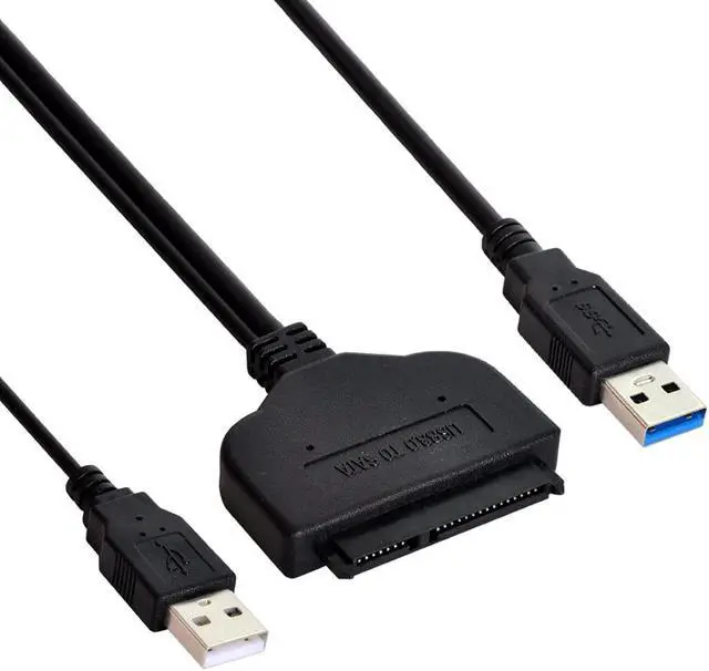 Alt view image 7 of 7 - SATA to USB Cable USB 3.0 to 22 Pin 2.5" SATA Hard Disk Driver Adapter with Extral USB Power Cable