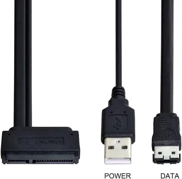 Alt view image 5 of 7 - 2.5 inch Hard Disk Drive SATA 22Pin to Esata Data + USB Powered Cable 50cm