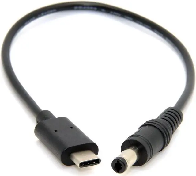 Alt view image 7 of 7 - USB 3.1 Type C USB-C to DC 5.5 2.5mm DC 5V Power Plug Extension Charge Cable for New MAC 20cm