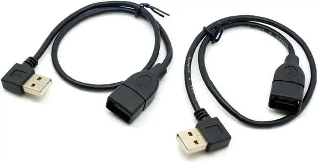 Main image of USB 2.0 Type-A Extension Cable 90 Degree Angled USB 2.0 Male to Female Extension Cable 40cm 2PCS/Set