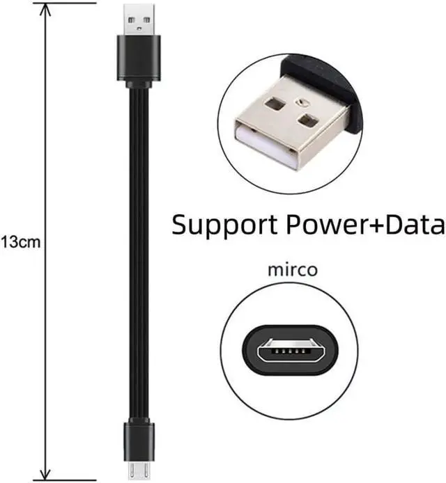 Alt view image 5 of 7 - USB 2.0 Type-A Male to Mini Micro USB Type-C Male Data Flat Slim FPC Cable for FPV & Disk & Phone 13cm 3Pcs/Set