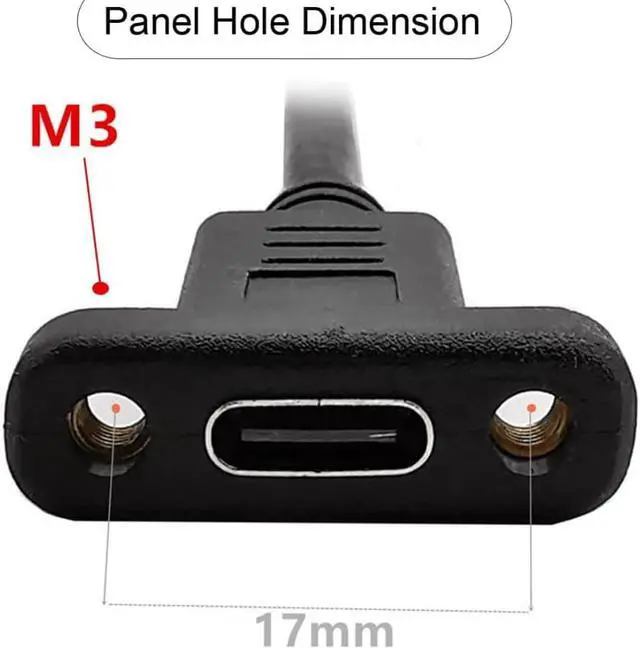 Alt view image 3 of 7 - USB 3.1 Type C USB-C Male to USB-C Female Extension Data Cable 90 Degree Angled 30cm