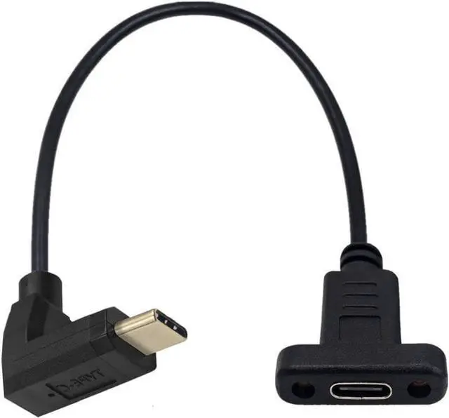 Alt view image 7 of 7 - USB 3.1 Type C USB-C Male to USB-C Female Extension Data Cable 90 Degree Up & Down Angled 30cm