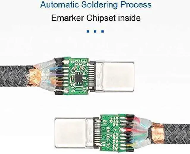 Alt view image 2 of 7 - USB-C USB 3.1 Type C Gen2 Male to Male Data Video Cable with E-Marker for Tablet & Phone & Laptop 10Gbps (50cm)