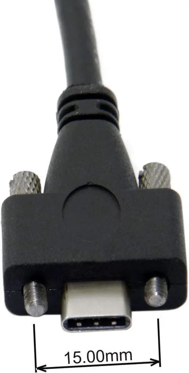 Alt view image 2 of 4 - USB C to USB Data Cable USB Panel Mount Cable USB 3.1 Type-C Dual Screw Locking to Standard USB3.0 Data Cable