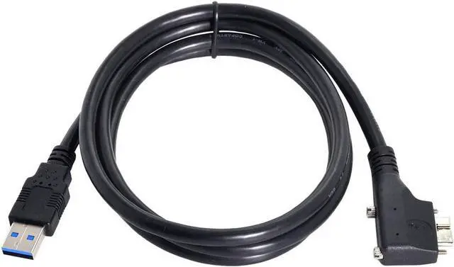 Alt view image 4 of 4 - USB 3.0 A Male to Micro B Data Cable 100cm USB 3.0 Cable Dual Thumbscrews Locking for Camera