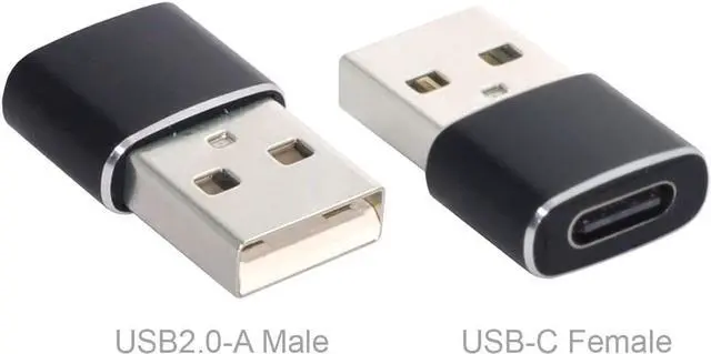 Alt view image 4 of 5 - USB C to USB Adapter 5pcs/lot USB C Female to USB Male Adapter USB Type C to USB A Cable Connector Black