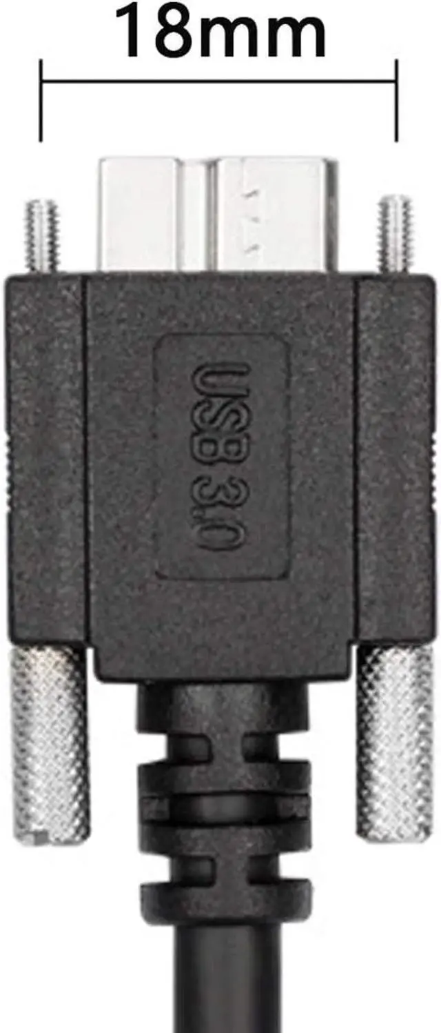 Alt view image 2 of 3 - 3M USB to Micro USB Cable with Mount Panel Screw USB 3.0 A Type Cable Male to Micro USB 3.0 B Male Cable for Hard Disk Mobile Phone