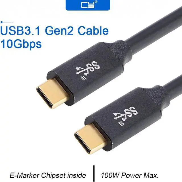 Alt view image 2 of 7 - 1M 10Gbps USB-C USB 3.1 Type C Gen2 Male to Male Data Cable with E-Marker for Tablet & Phone & Laptop
