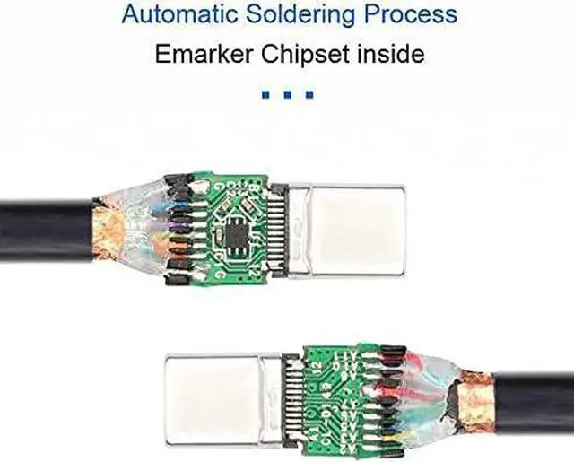 Alt view image 3 of 7 - 1M 10Gbps USB-C USB 3.1 Type C Gen2 Male to Male Data Cable with E-Marker for Tablet & Phone & Laptop