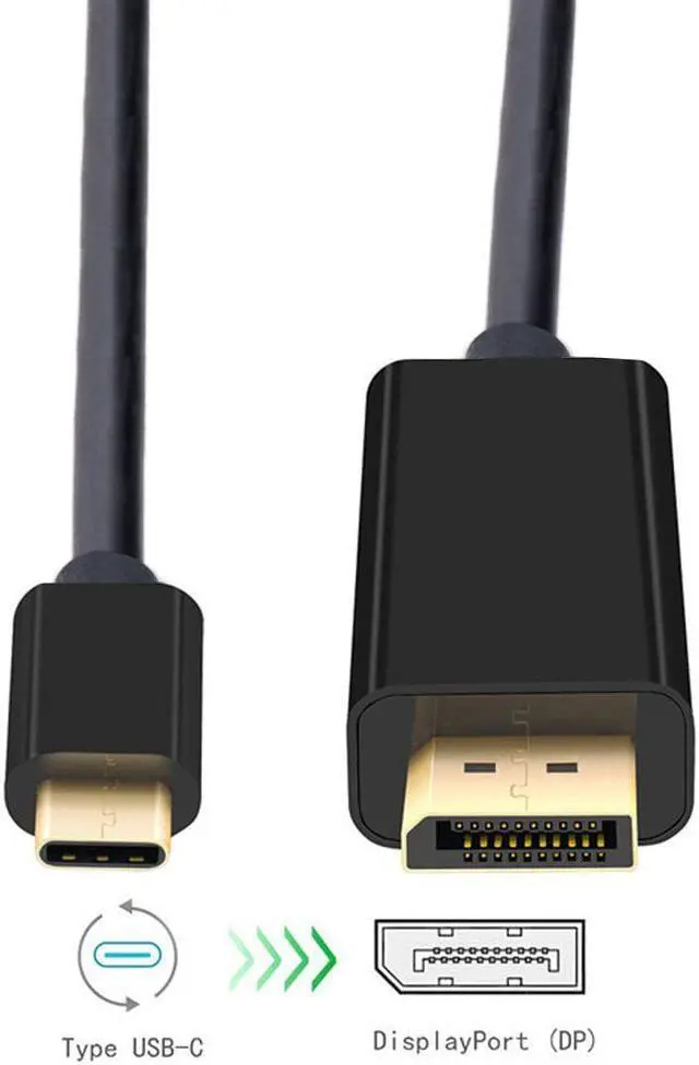 Alt view image 3 of 7 - 1.8M USB 3.1 Type C USB-C to DisplayPort DP 4K UHD HDTV Cable for Laptop