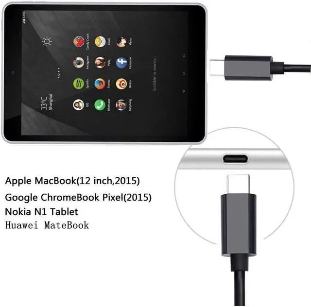 Alt view image 4 of 7 - 1.8M USB 3.1 Type C USB-C to DisplayPort DP 4K UHD HDTV Cable for Laptop