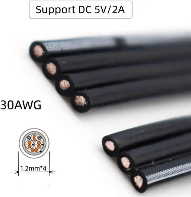 Alt view image 5 of 7 - USB 2.0 Type-A Male to Mini USB 5Pin Male Data Flat Slim FPC Cable for FPV & Disk & Phone 13cm