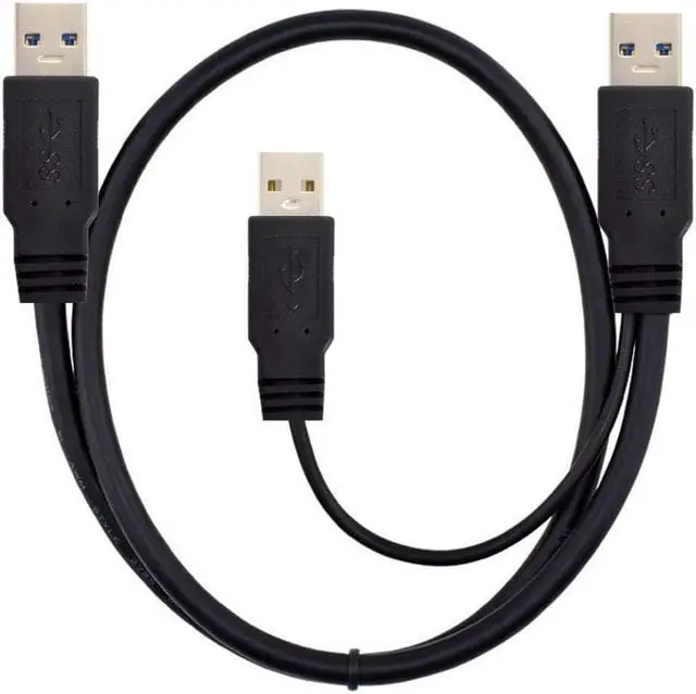 Alt view image 2 of 6 - USB 3.0 Cable,USB 3.0 Type A Male to Male Extension Data Cable with Power Cable for External Hard Disk