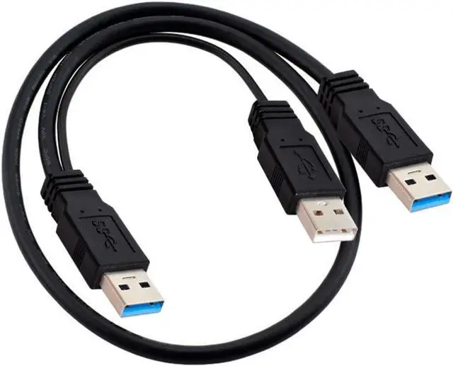 Alt view image 4 of 6 - USB 3.0 Cable,USB 3.0 Type A Male to Male Extension Data Cable with Power Cable for External Hard Disk