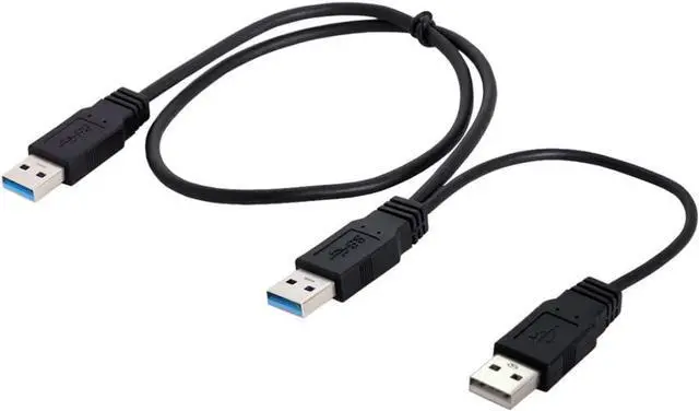 Alt view image 5 of 6 - USB 3.0 Cable,USB 3.0 Type A Male to Male Extension Data Cable with Power Cable for External Hard Disk