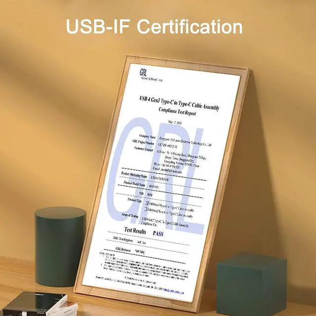 Alt view image 4 of 7 - USB-IF Certified USB4 USB4.0 USB-C Type-C Male to USB-C Type-C Male USB4 Cable 40Gbps with 100W Charging 1.0M