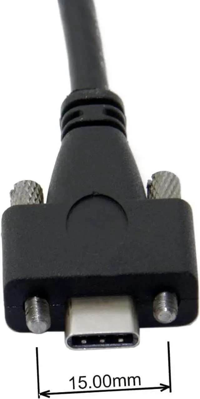 Alt view image 4 of 7 - Type-C USB 3.1 USB-C Male to Male Type-C USB 3.1 USB-C with M2 Screws Locking Panel Mount Type 10Gbps Data Cable 3.0M