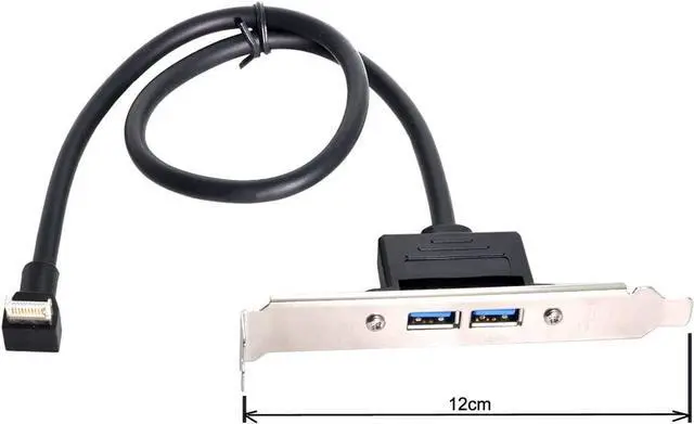 Alt view image 2 of 6 - USB 3.0 Header Extension Cable USB 3.0 Female Panel Mount to USB 3.1 Header Cable USB Header to USB Port