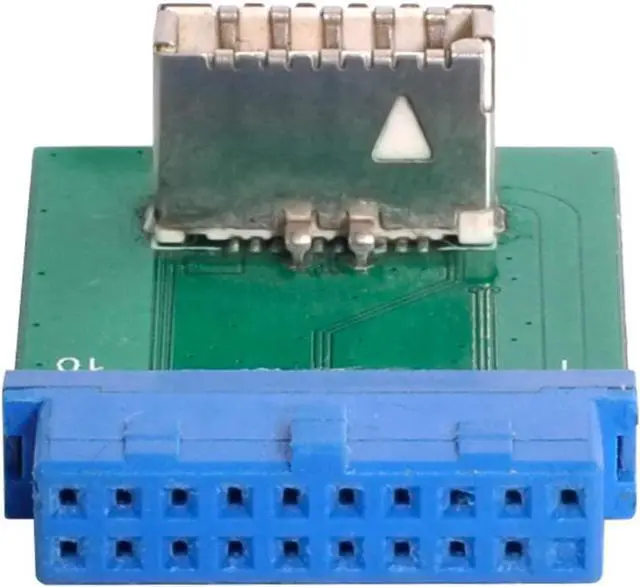 Alt view image 6 of 6 - USB 3.0 20 Pin Male to USB 3.1 Type-E Female Adapter for Motherboard USB 3.0 Front Panel to USB Type-E Adapter