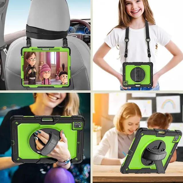 Alt view image 5 of 6 - iPad Pro Case 12.9 6th/5th/4th Generation with Pencil Holder | Heavy Duty Hybrid Dropproof Rugged Protection Hard Cover W/Screen Protector Shoulder Strap for iPad Pro 12.9 2022/2021/2020/2018