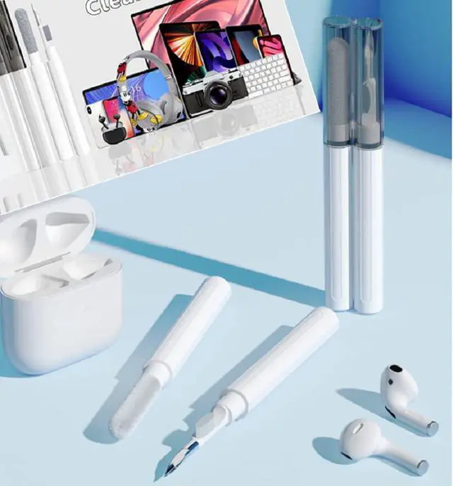 Alt view image 2 of 7 - Cleaning Pen Kit, Airpod Cleaning Kit, Multifunctional Earbuds Cleaning Pen for Bluetooth Earphones Case Dust Removal, Cleaning Tools for Airpods Earphones Keyboards Phone Compute Camera